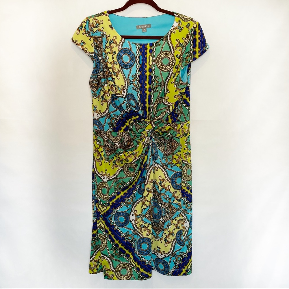 Twist Waist Cap Sleeve Pullover Stretchy Dress